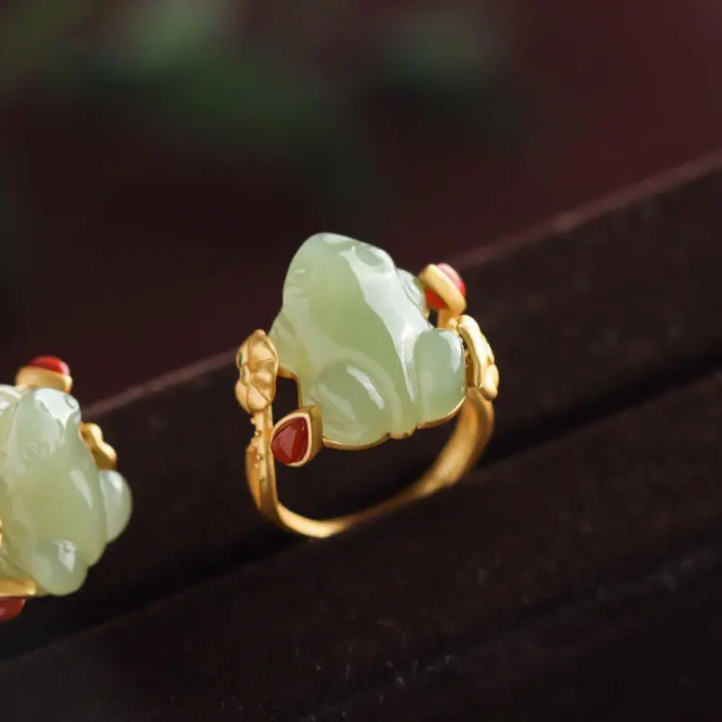 Women'S Accessories Rings - Зеленые нефритовые подвески, натуральные дизайнерские аксессуары,