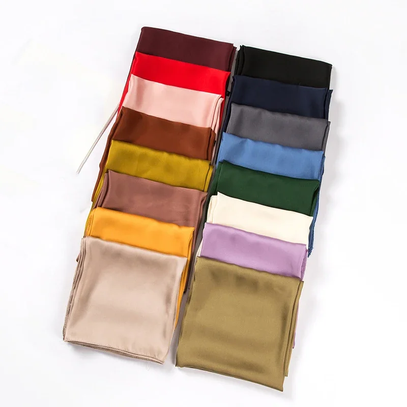 Women Accessories In Wholesale - Атласный шарф для женщин, 70 см,