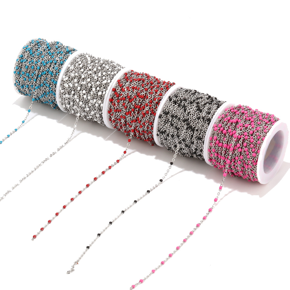 Beaded Anklet Chain - Цепи из нержавеющей стали шириной 2