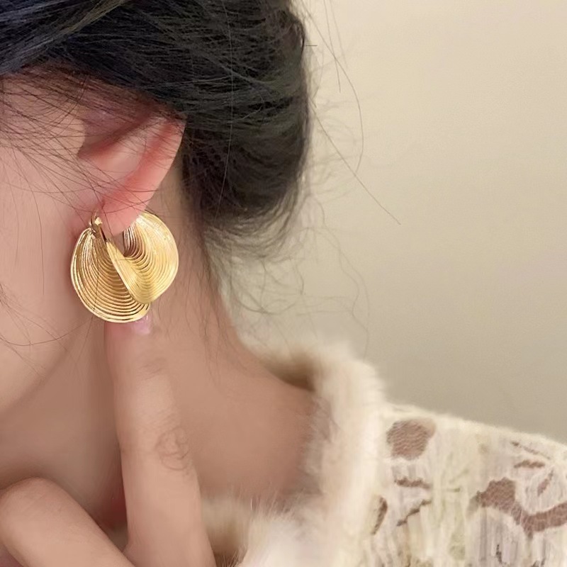 Women'S Affordable Accessories - Женские позолоченные серьги-кольца PAPERPLUS, корейская модная