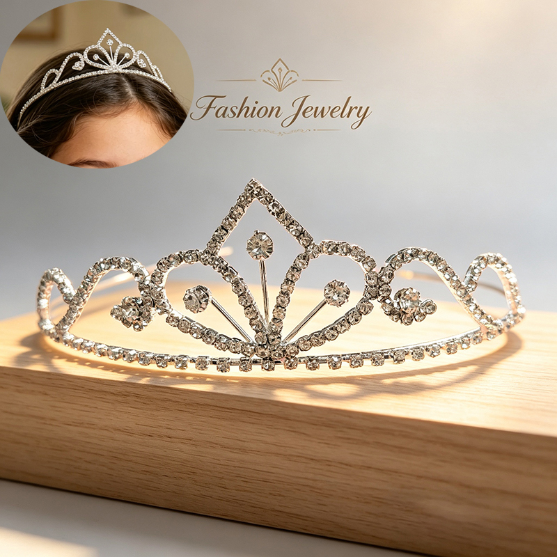Серебряная корона со стразами, – обзор и цена Women Accessories Wholesale