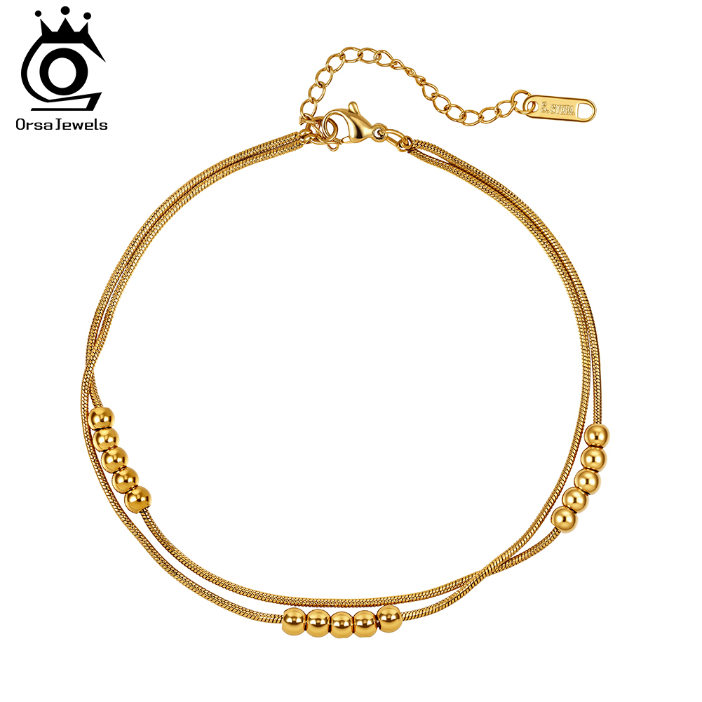 ORSA JEWELS Винтажные многосло – обзор и цена Beaded Anklet Chain