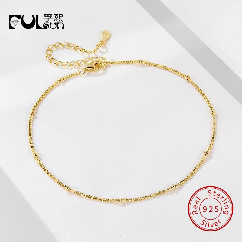 Изящный женский тонкий браслет – обзор и цена Beaded Anklet Chain