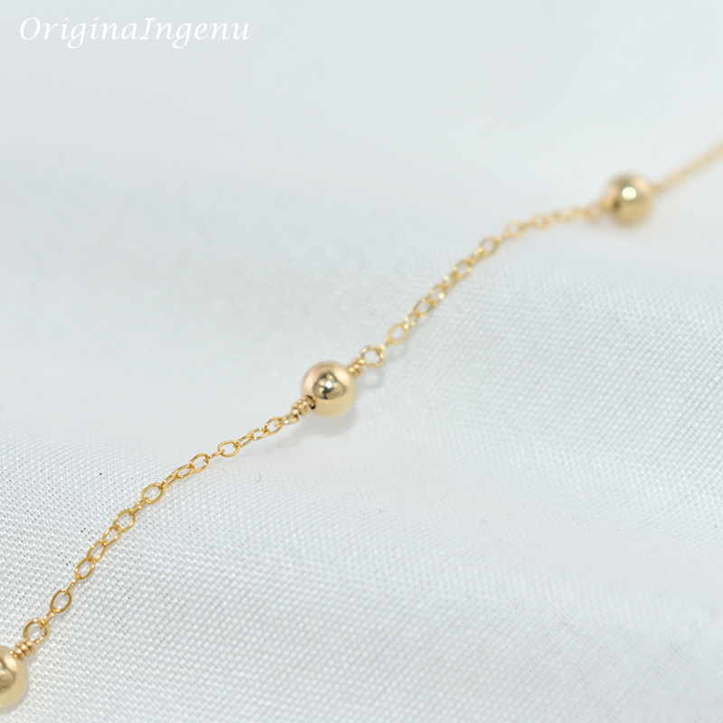 Браслет женский под золото 14  – обзор и цена Beaded Anklet Chain