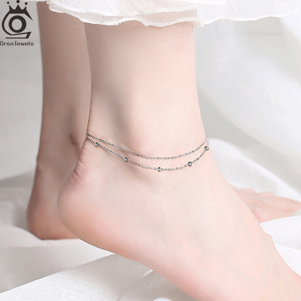 ORSA JEWELS Модный многослойны – обзор и цена Beaded Anklet Chain