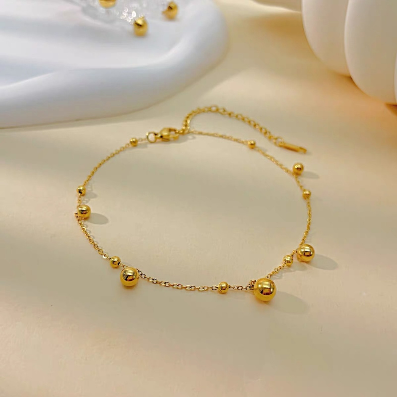 Золотая цепочка на ногу с круг – обзор и цена Beaded Anklet Chain