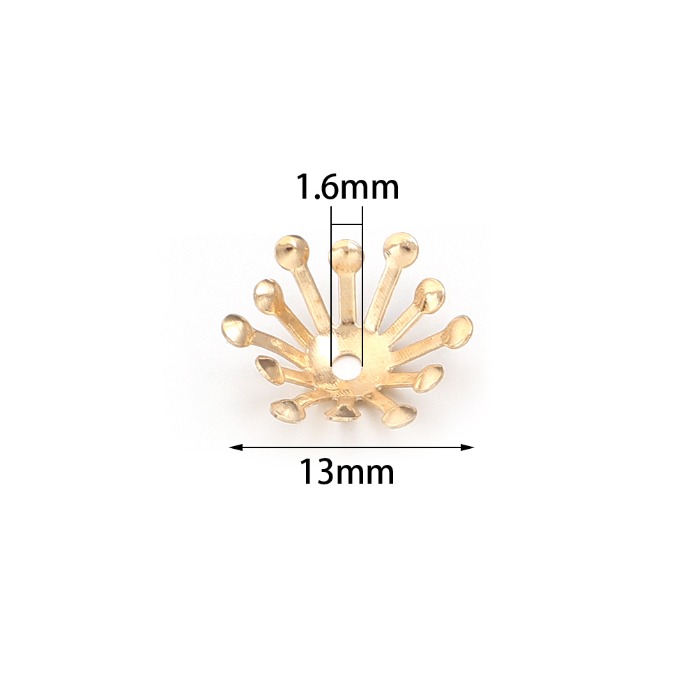 100 шт., диаметр 13 мм, золото – обзор и цена Women Accessories In Wholesale